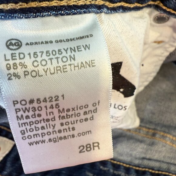 AG Adriano Goldschmied Ex Boyfriend Jeans Slouchy Slim Blue Size 28 - Picture 8 of 12